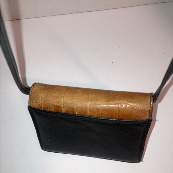Vintage Brighton Mini Crossbody Wallet Leather Croc Card Snap Organize Small Bag - Picture 6 of 10